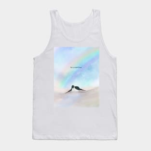 Set yourself free, penguin art, rainbow, spirit animal Tank Top